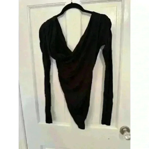 Abound Black Ruched Long Sleeve Bodysuit‎ size XS NWT - Picture 4 of 4